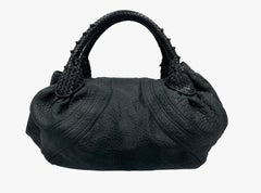 Vintage Fendi Zucca Spion (Spy) black leather bag, 2000s