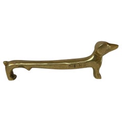 Vintage Feni Dachshund Bottle Opener in Brass