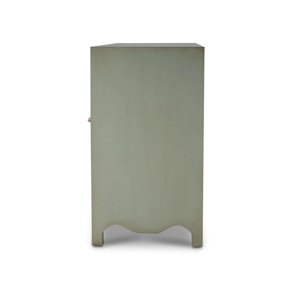 Indonesian Vintage Fennel Green Dresser For Sale
