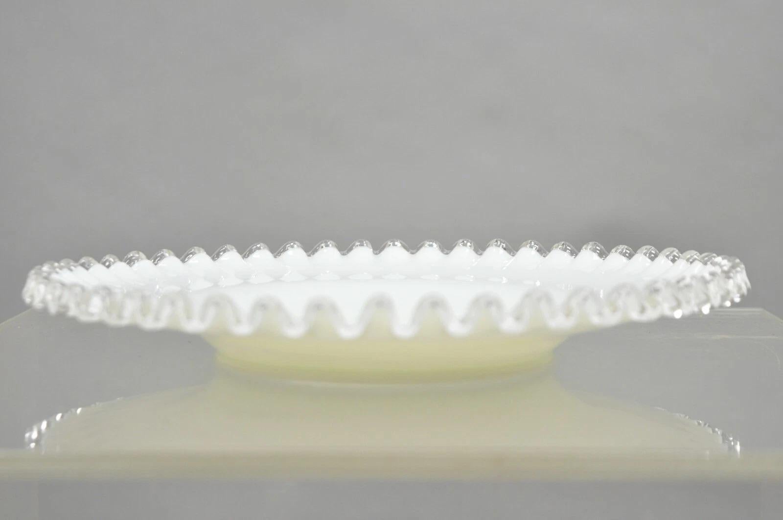 Mid-Century Modern Vintage Fenton Silver Crest 12