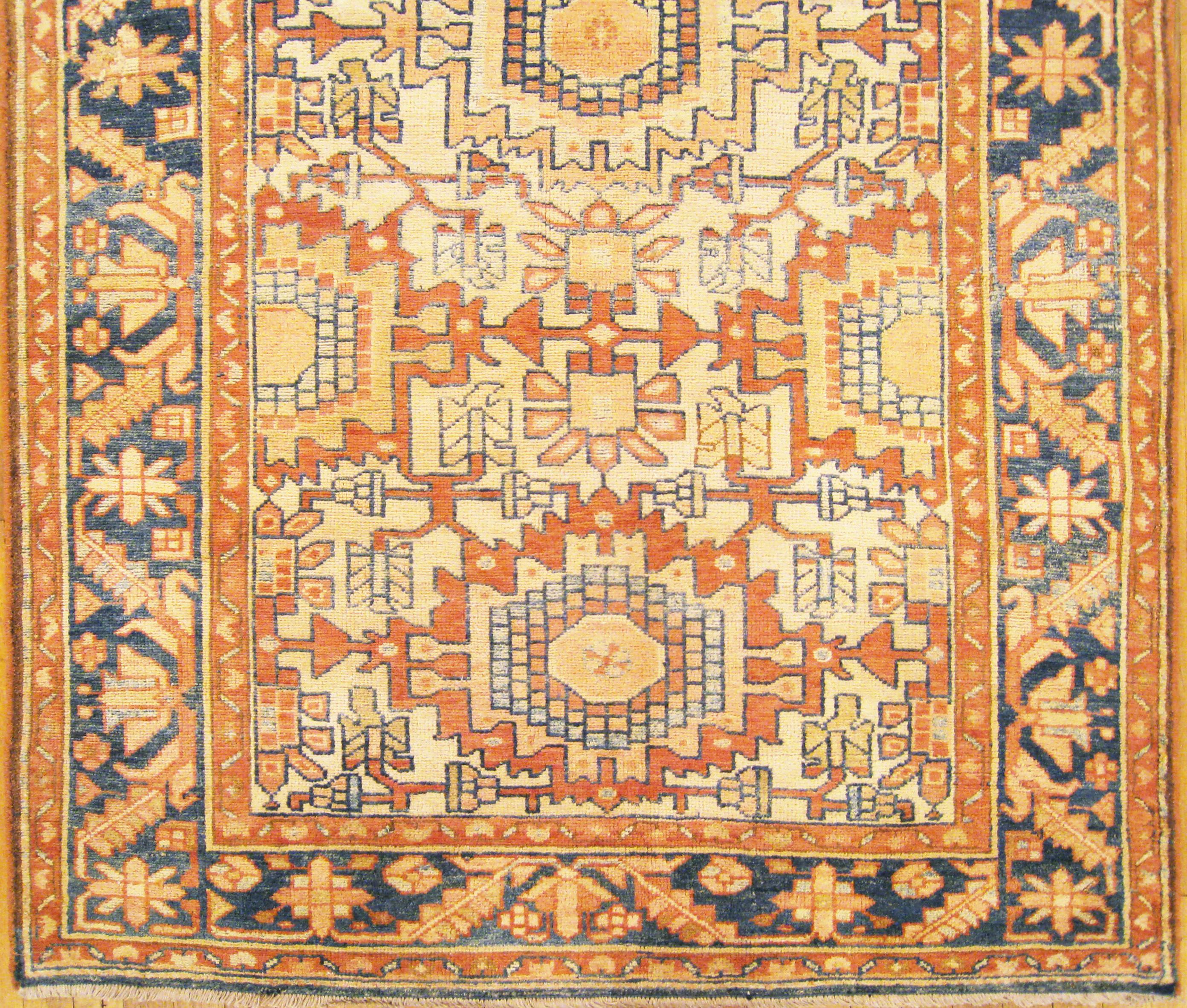 Persian Vintage Ferahan Sarouk Oriental Rug, in Small Size, with Multiple Medallions For Sale