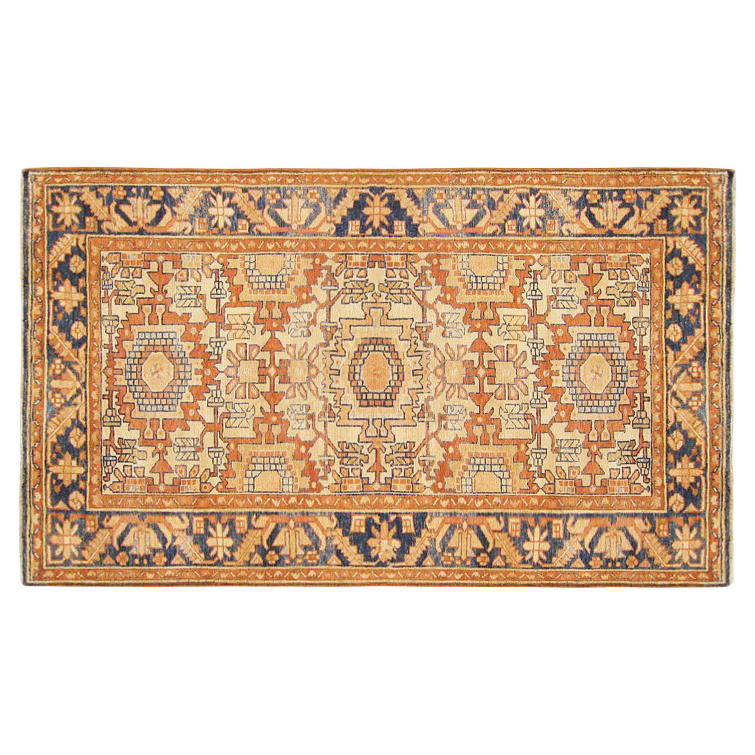 Orientalischer Vintage-Teppich von Ferahan Sarouk, in kleiner Größe, mit mehreren Medaillons im Angebot