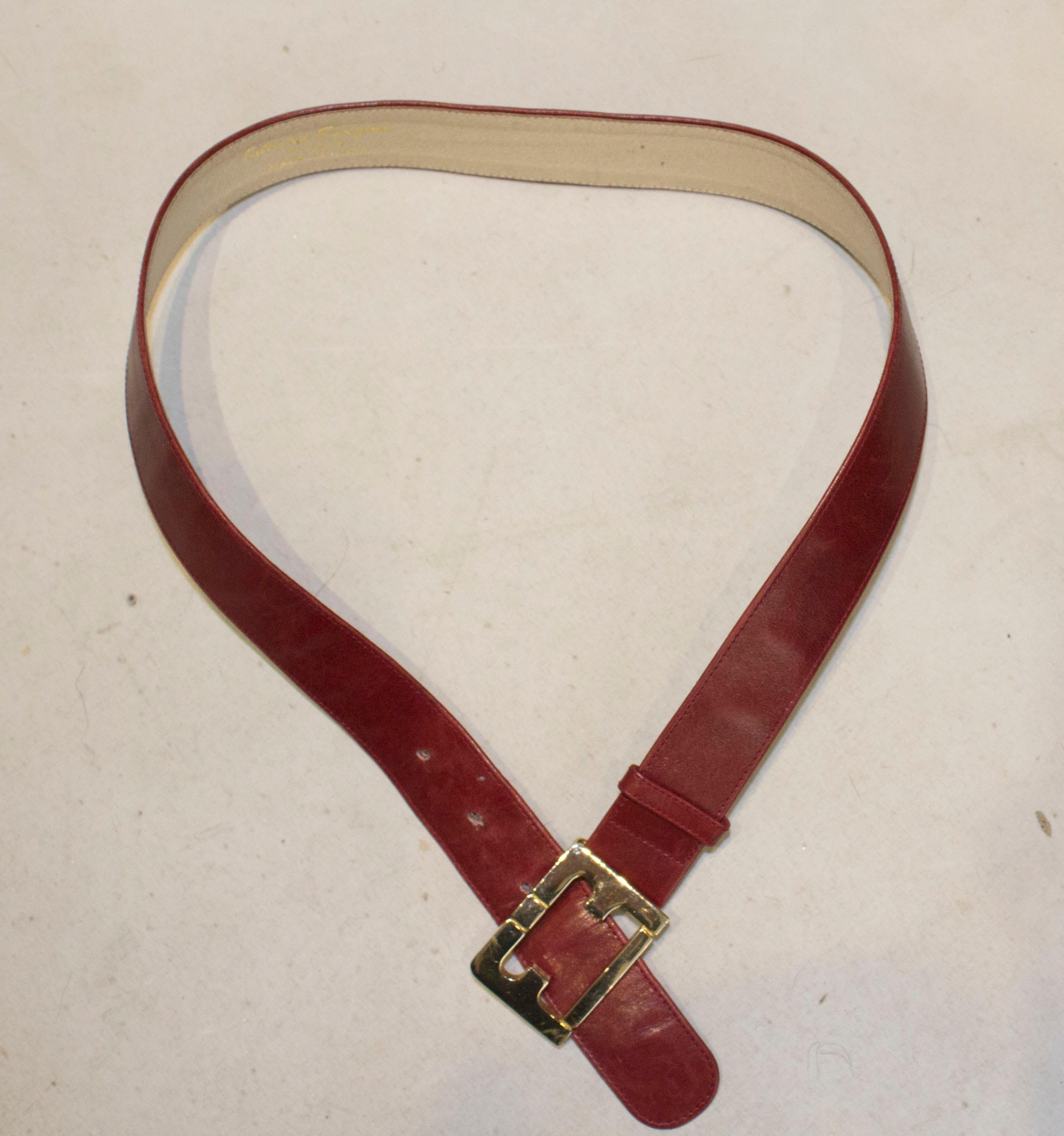 Ceinture Ferragamo vintage en cuir Bon état - En vente à London, GB