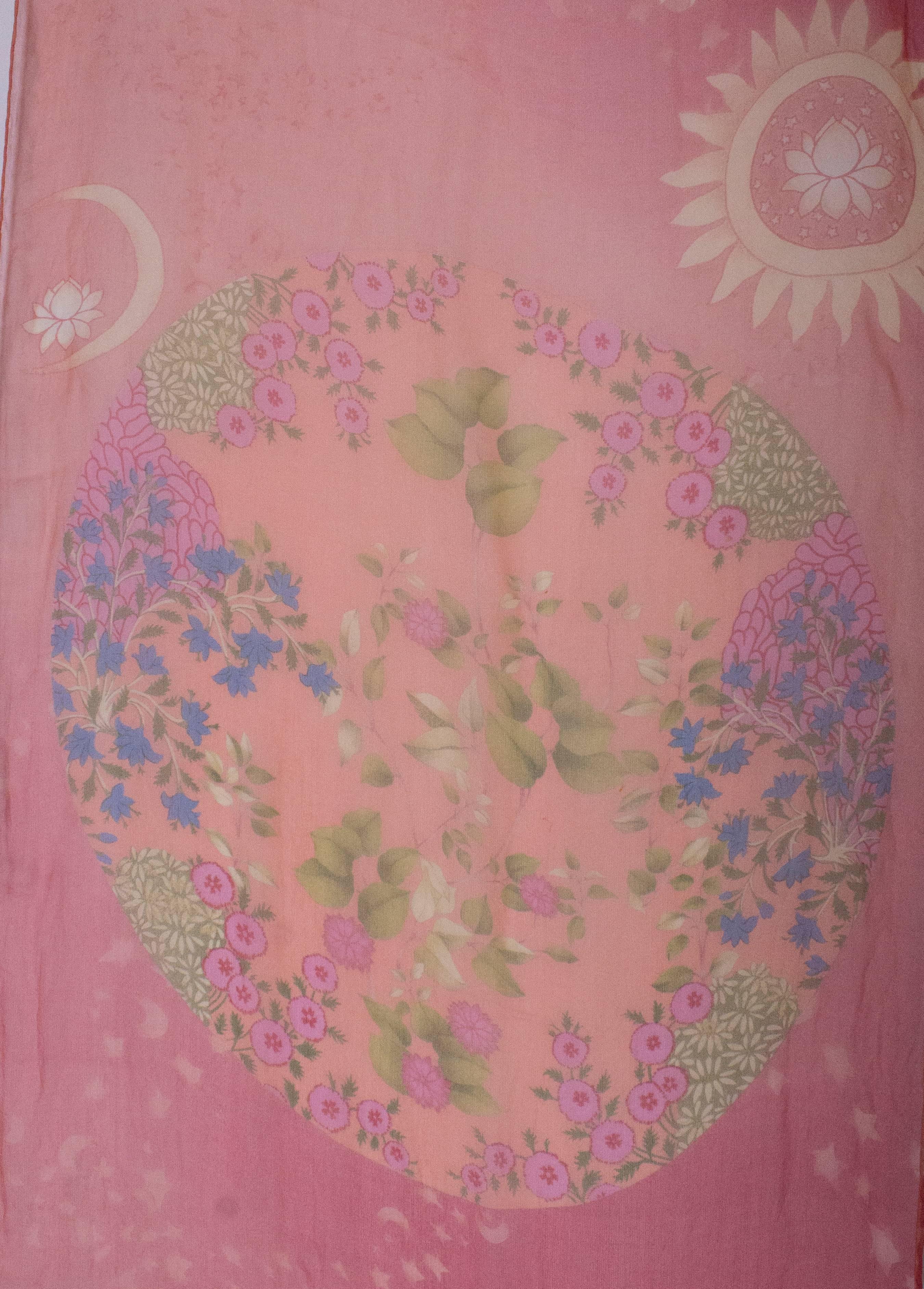 A vintage floral printed silk scarf by Ferragamo 1