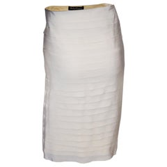 Vintage Ferragamo White Skirt
