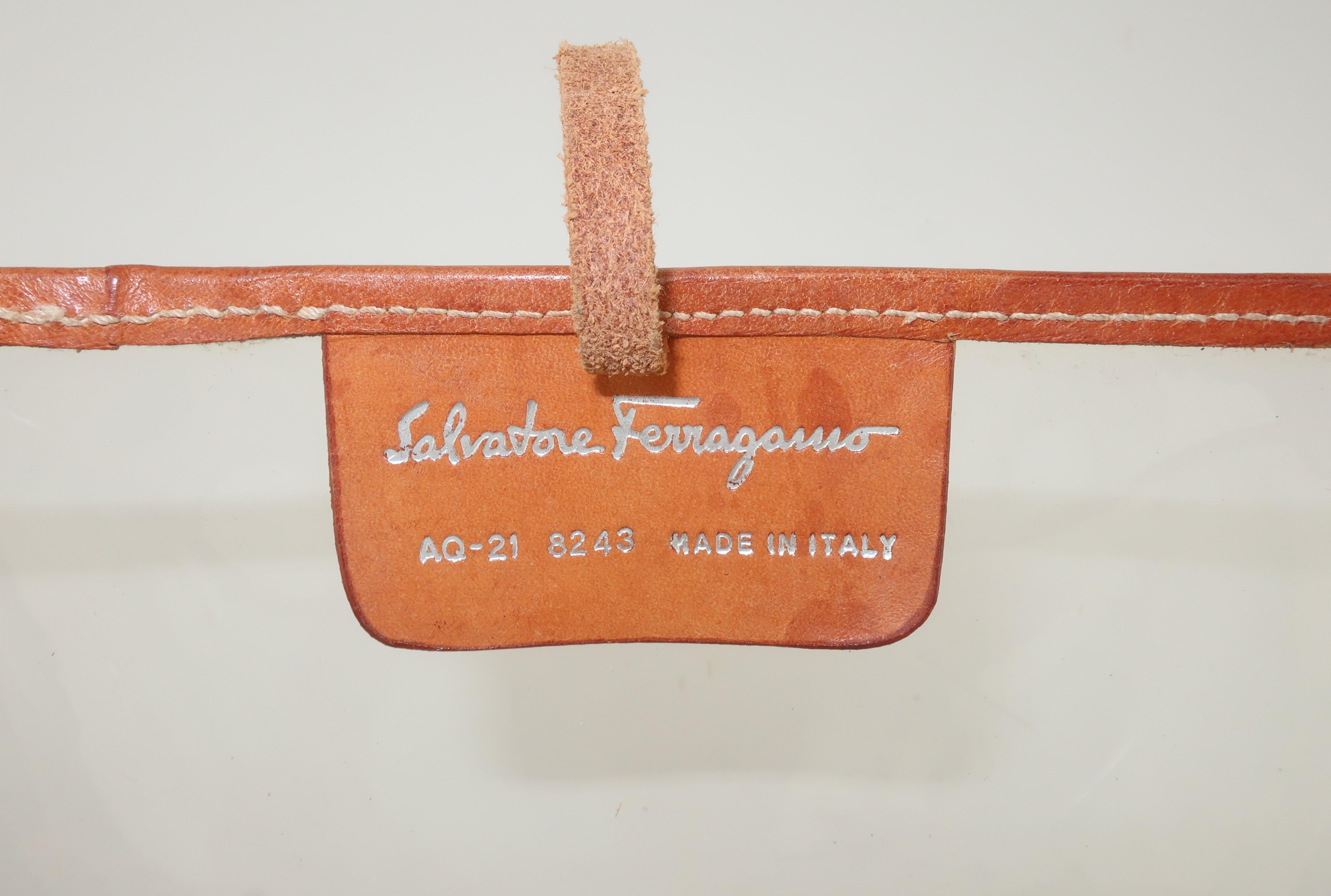 Vintage Ferragamo Woven Leather Tote Style Handbag 2