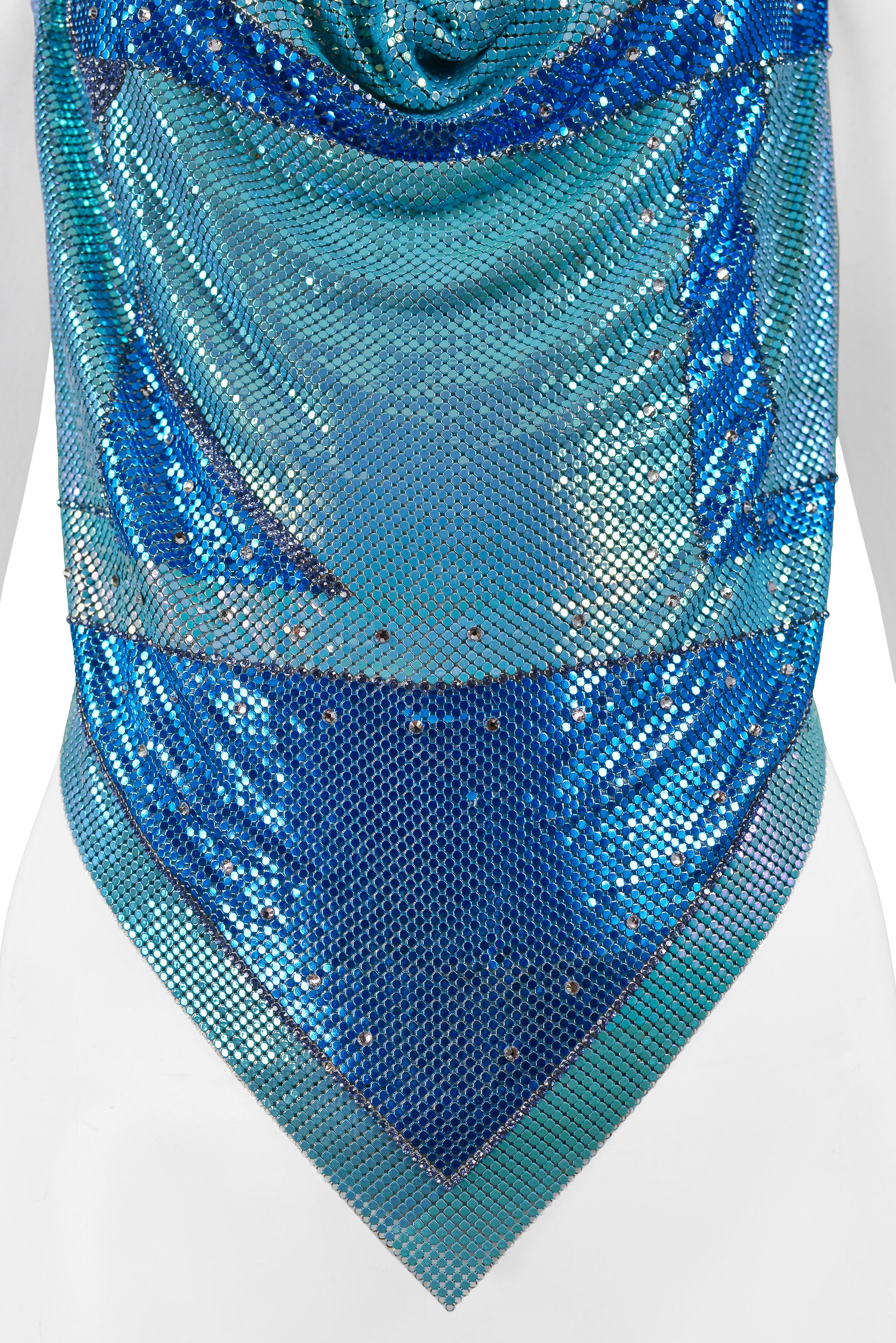 blue chainmail top