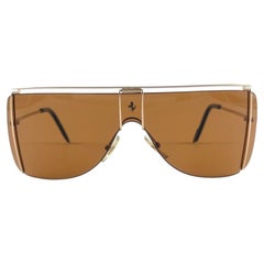 Lunettes de soleil vintage Ferrari F20 à monture en or, fabriquées en Italie, 1980