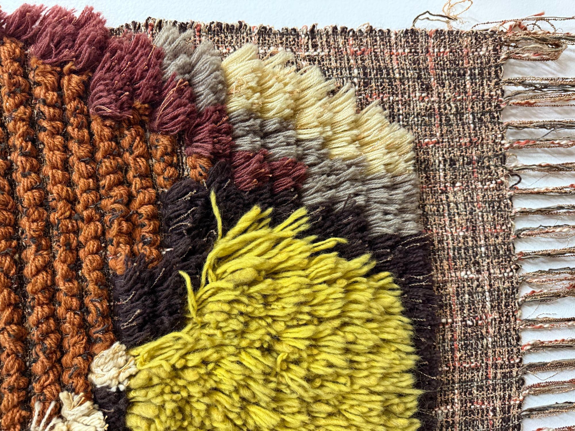 Vintage Fiber Art Woven Wandbehang im Angebot 5