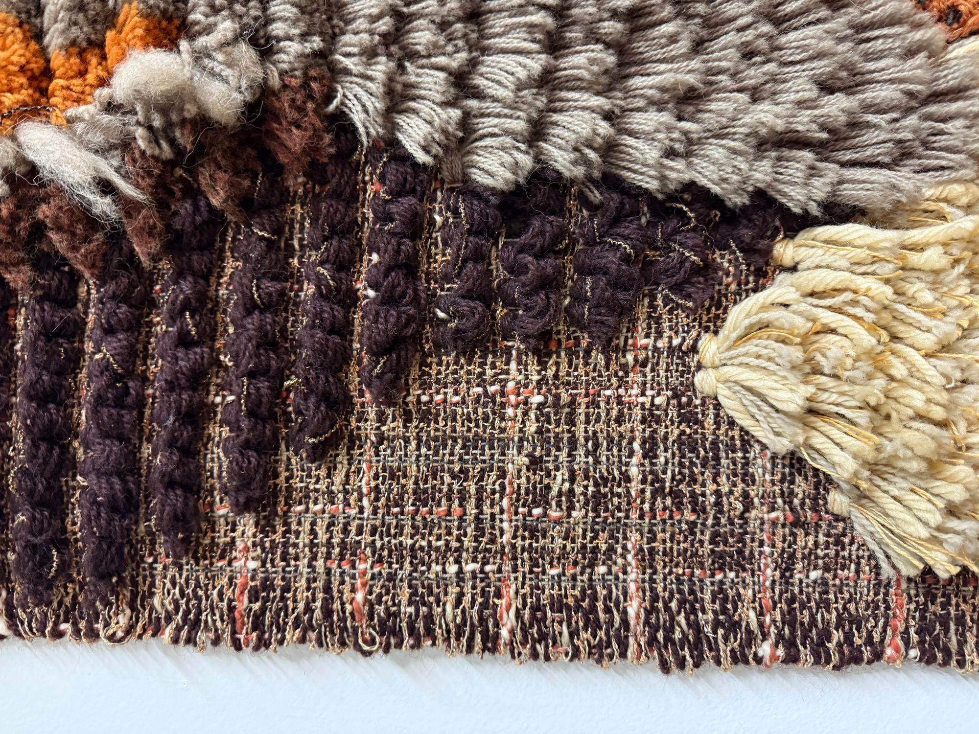 Vintage Fiber Art Woven Wandbehang (Moderne der Mitte des Jahrhunderts) im Angebot