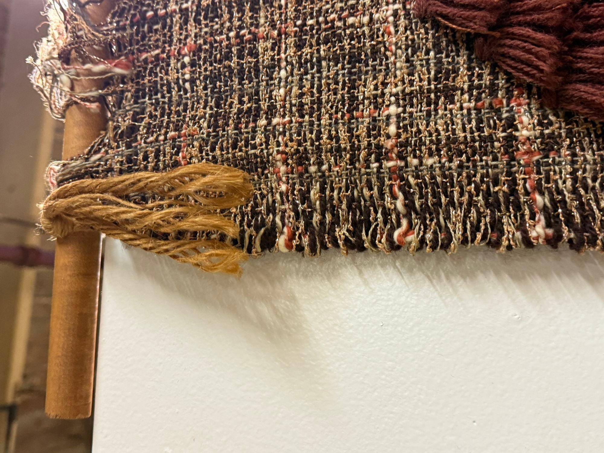 Vintage Fiber Art Woven Wandbehang (Mitte des 20. Jahrhunderts) im Angebot