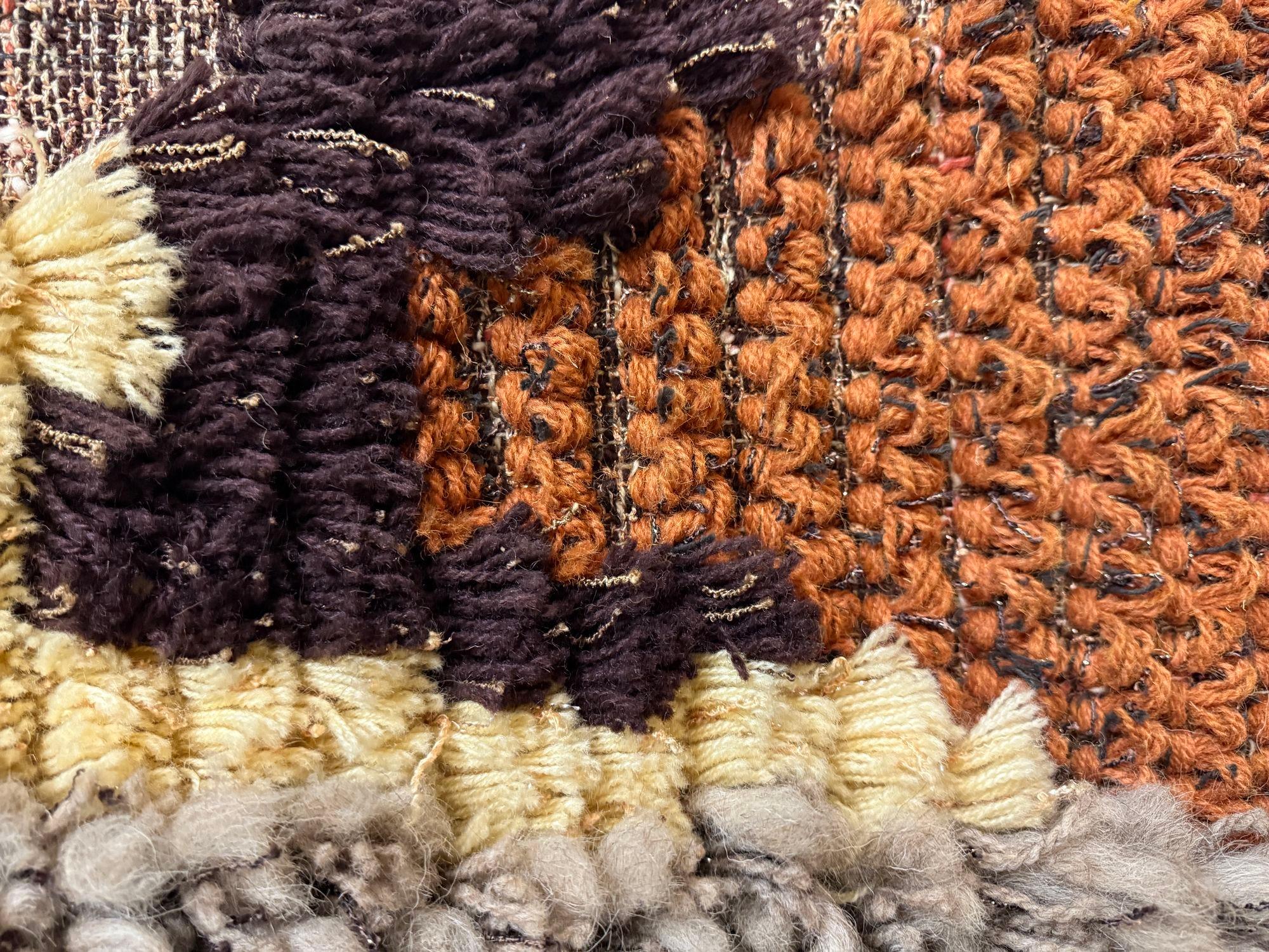 Vintage Fiber Art Woven Wandbehang im Angebot 1