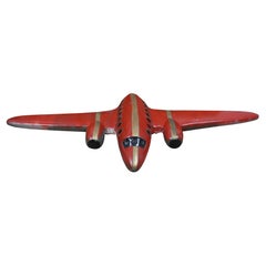 Vintage Fiberglass Airplane Wall Sculpture Passenger Jet Aviation Plane