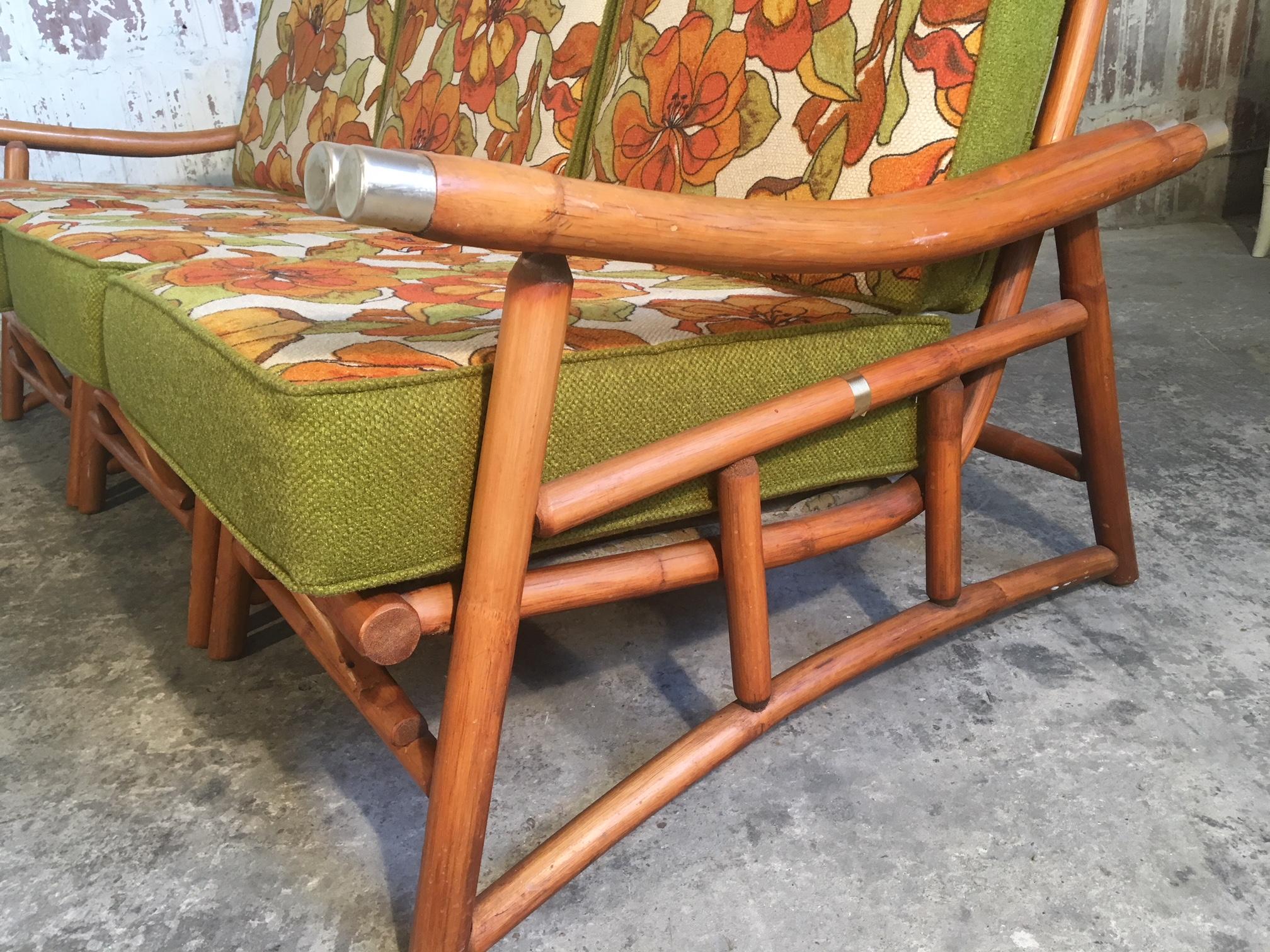 vintage bamboo couch