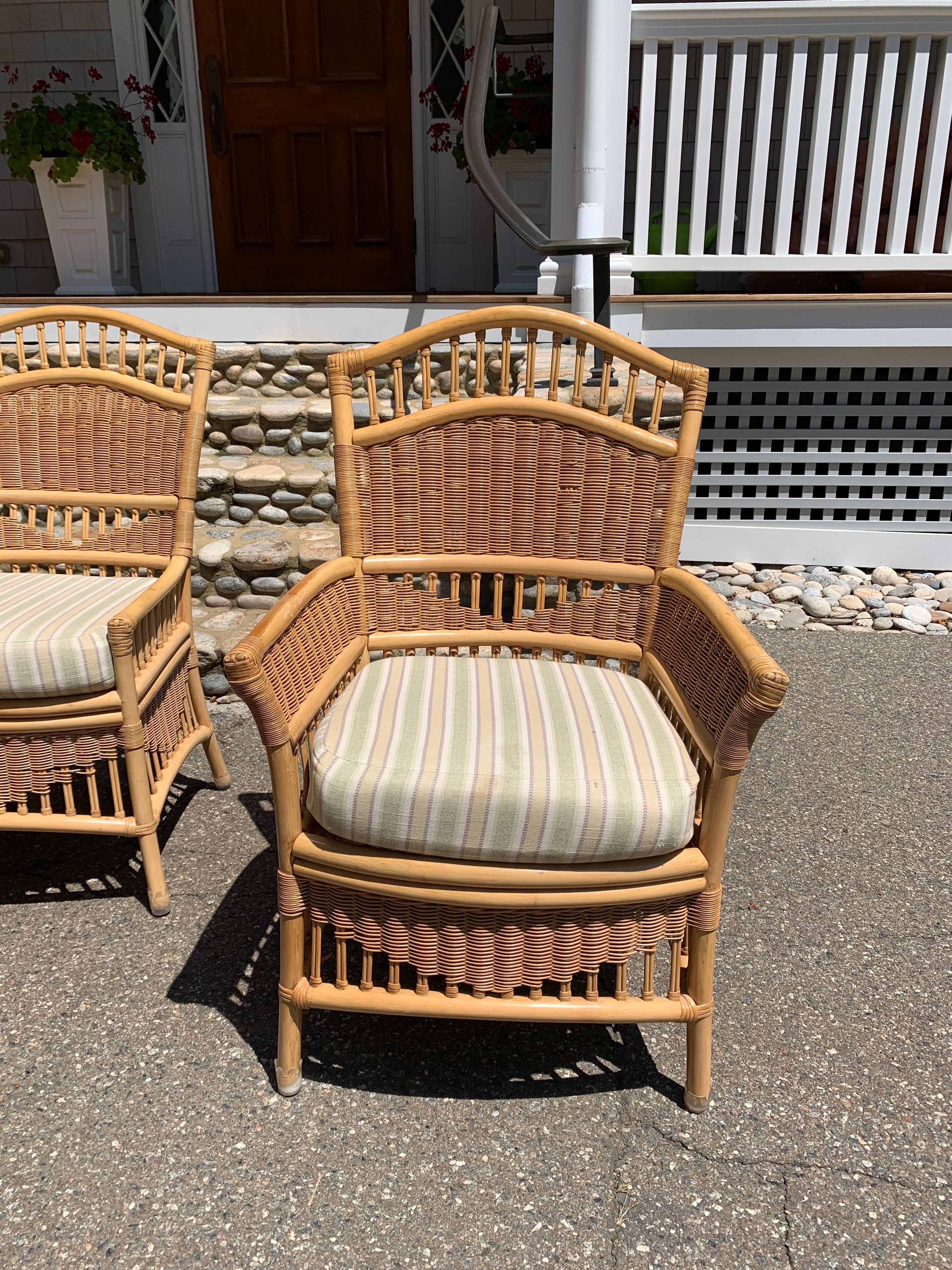 Late 20th Century Vintage Ficks Reed Dining Set