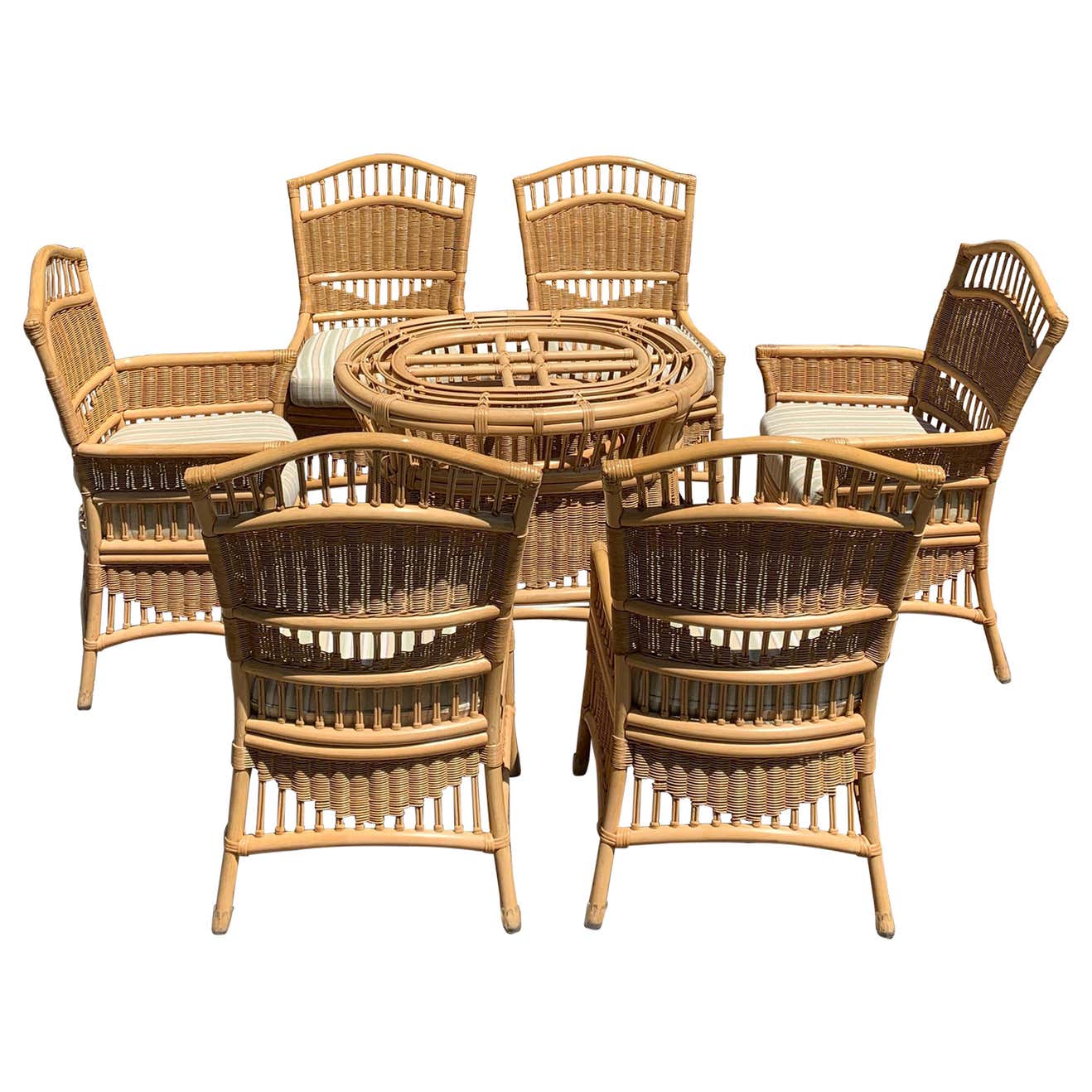 Vintage Ficks Reed Dining Set at 1stDibs