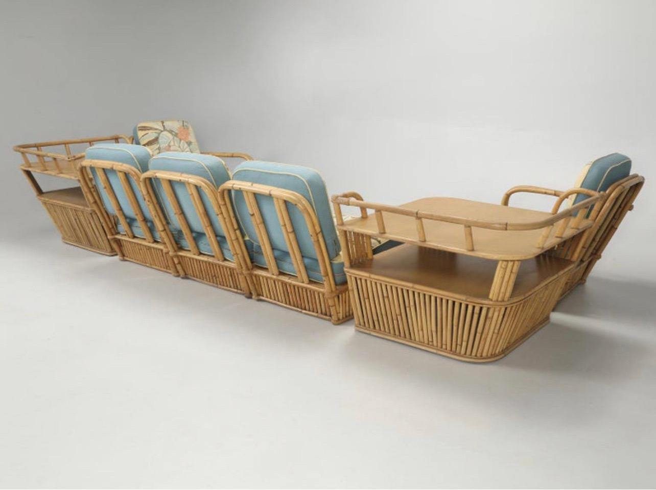 Vintage Ficks Reed Midcentury Sectional Seating In Good Condition For Sale In Old Saybrook, CT
