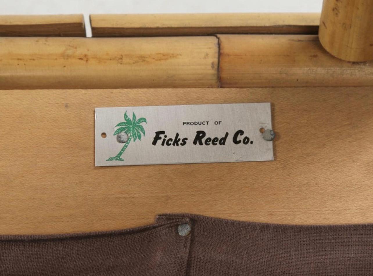 Rattan Vintage Ficks Reed Midcentury Sectional Seating For Sale