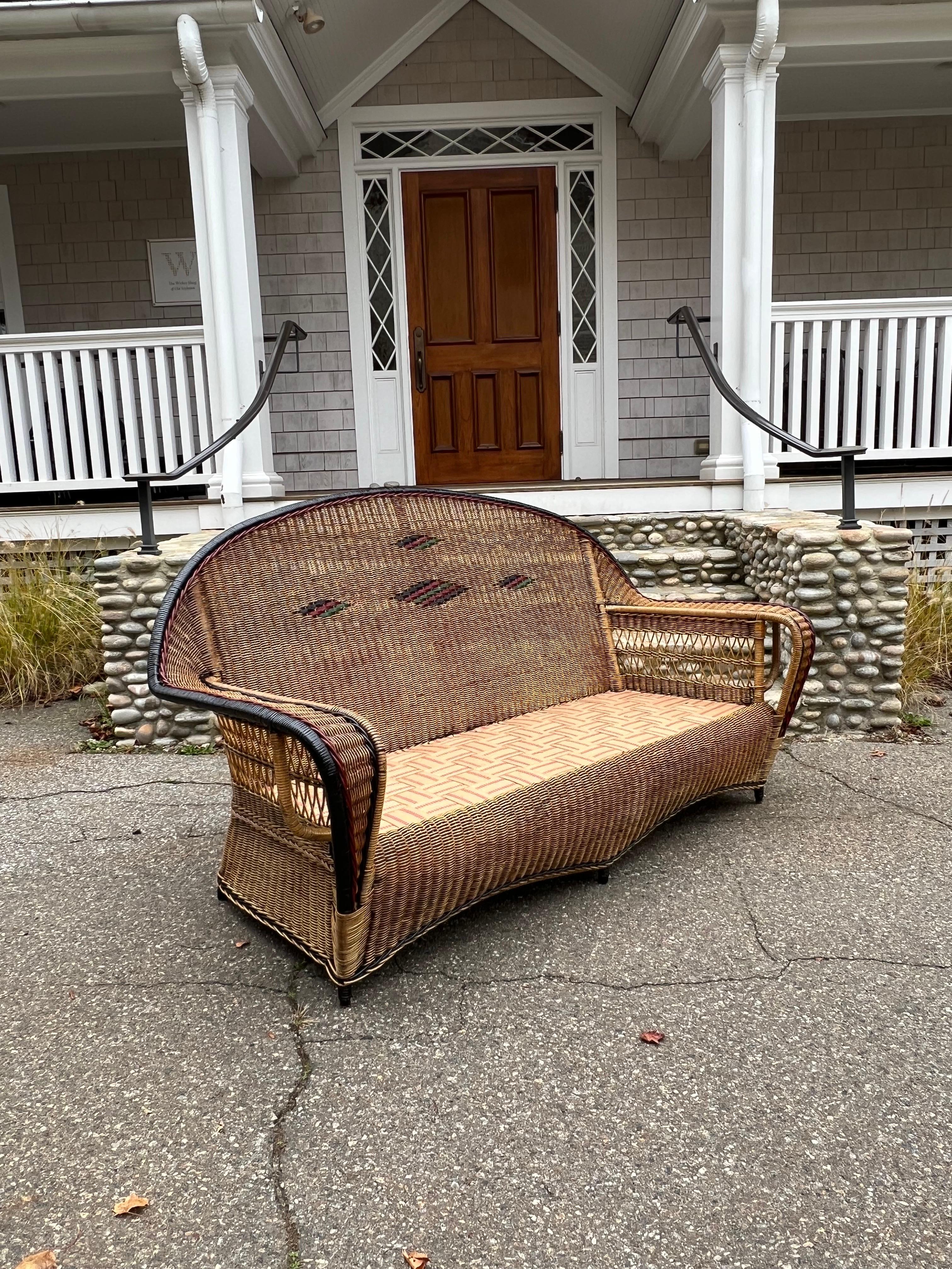 Early 20th Century Vintage Ficks Reed Wicker Set For Sale