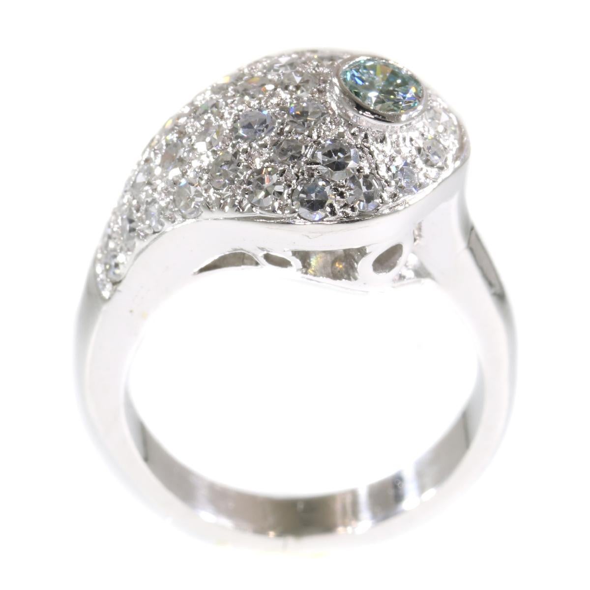 light blue diamond engagement rings
