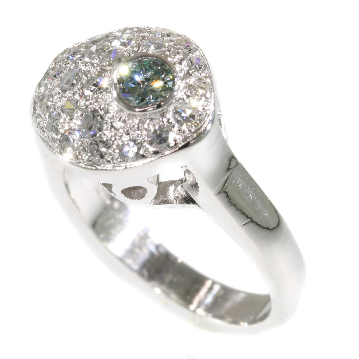 light blue diamond ring