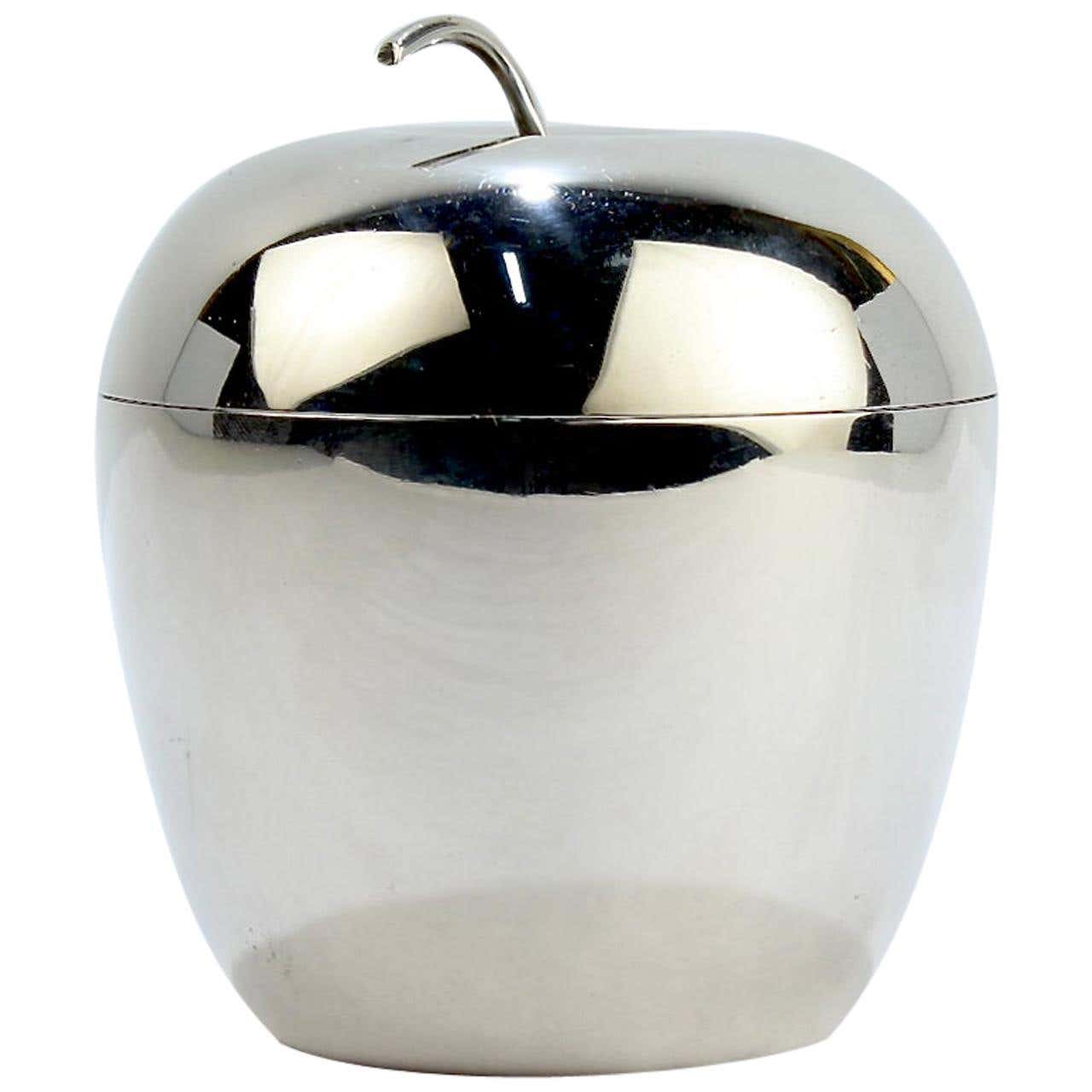 Vintage Figural J. E. Caldwell Apple Shaped Sterling Silver Covered Box ...