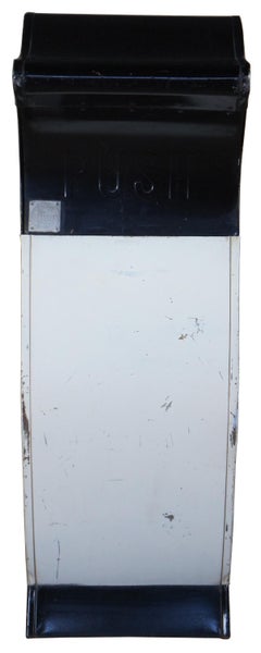 Vintage Figural Metal Penguin Garbage Trash Can Zoo Recycle Waste Bin