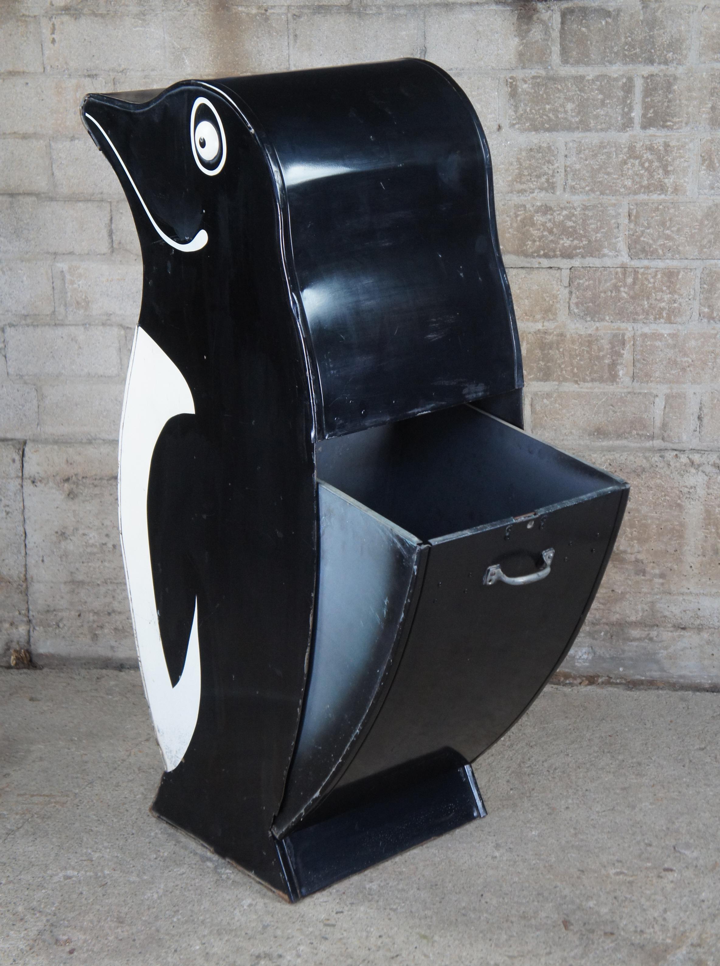 use me penguin trash can