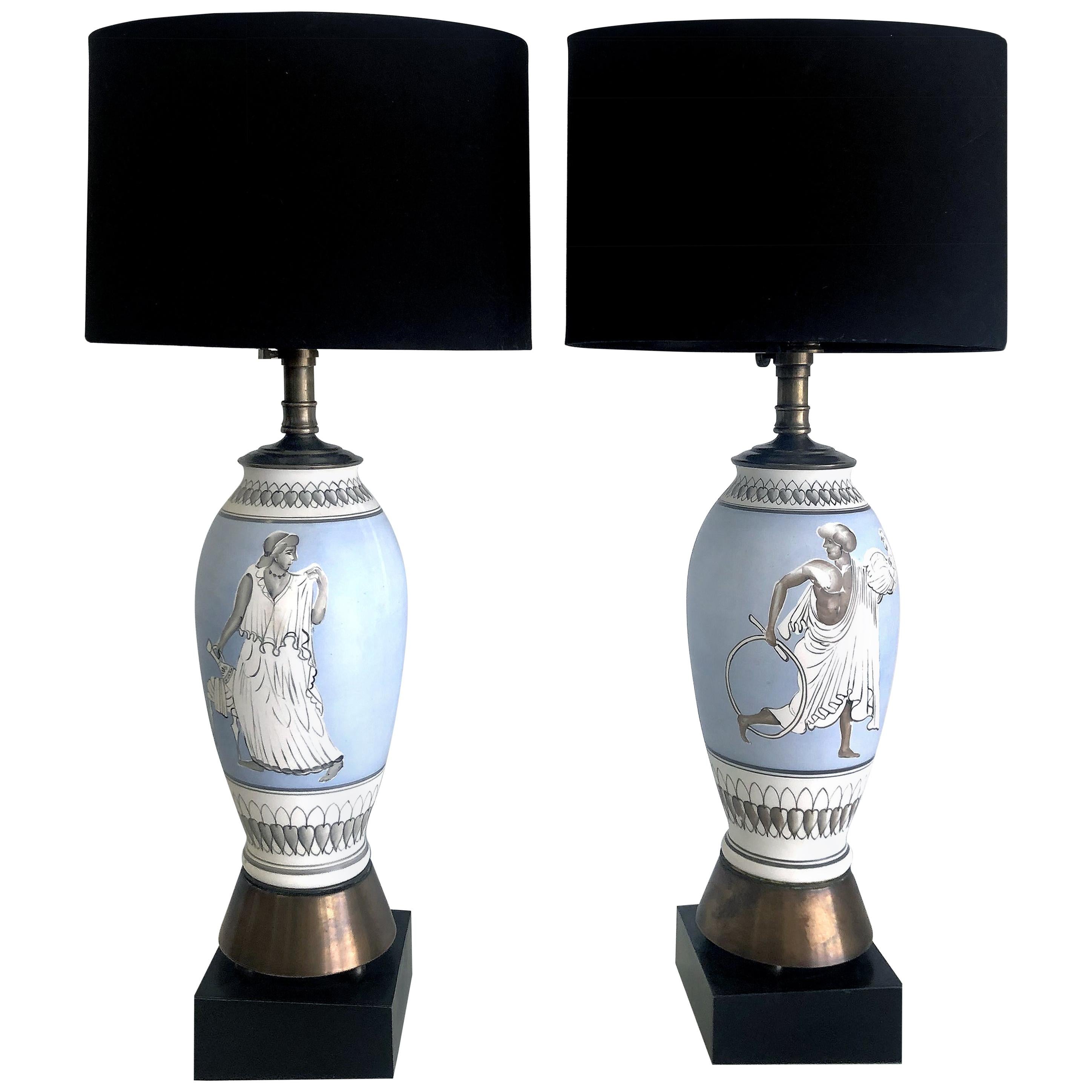 Vintage Figural Porcelain Table Lamps For Sale