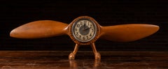 Vintage Figural Wooden Propellor Clock by Howard