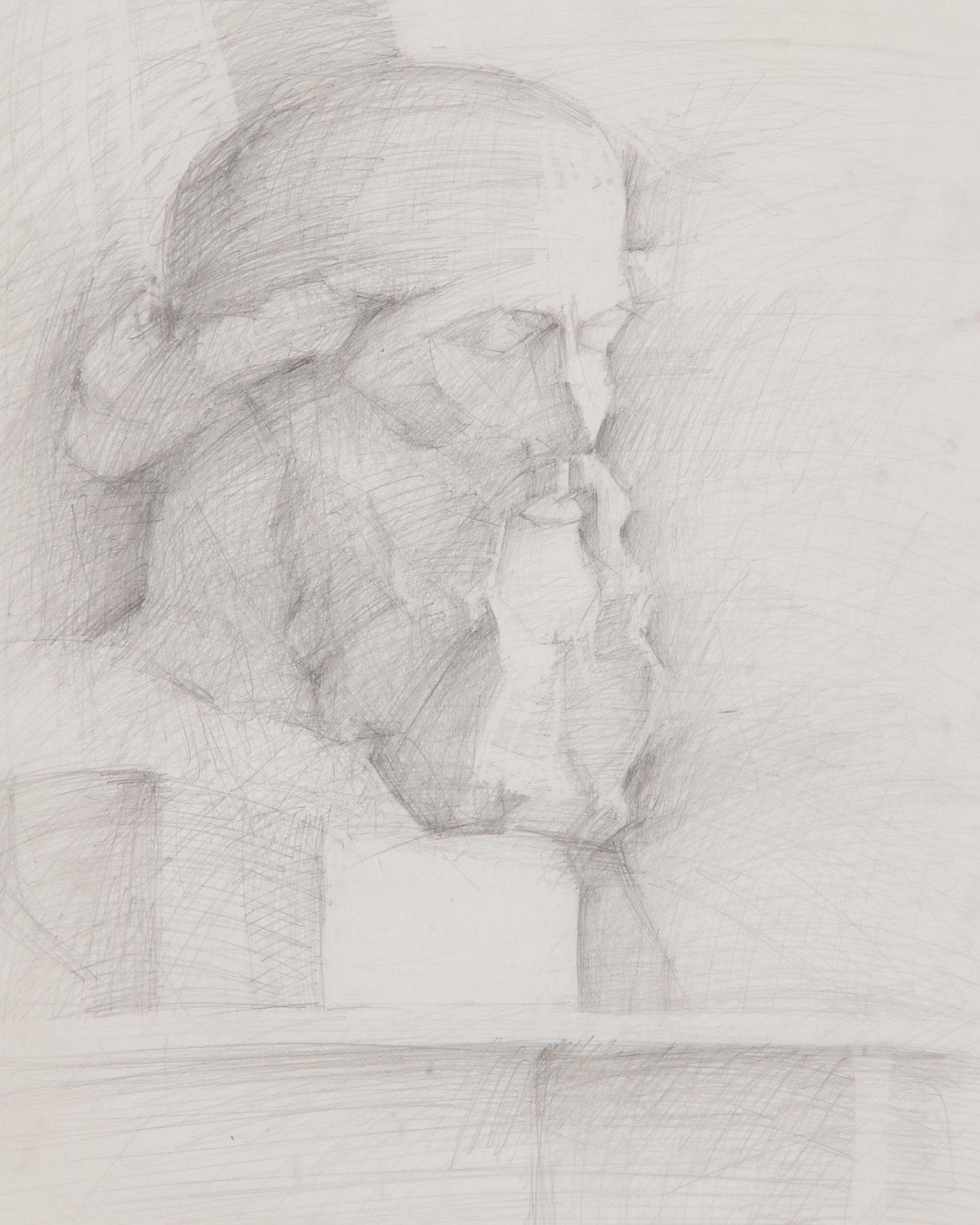 While in Athens, Greece we came across an artist portfolio bursting at the seams with thoughtful pencil sketches. We imagine this artist spent much time in the museums of Athens, perfecting his techniques. This is one in a series of 10. 

We’ve