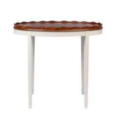 Vintage Figured Mahogany Tray Table on Painted Base