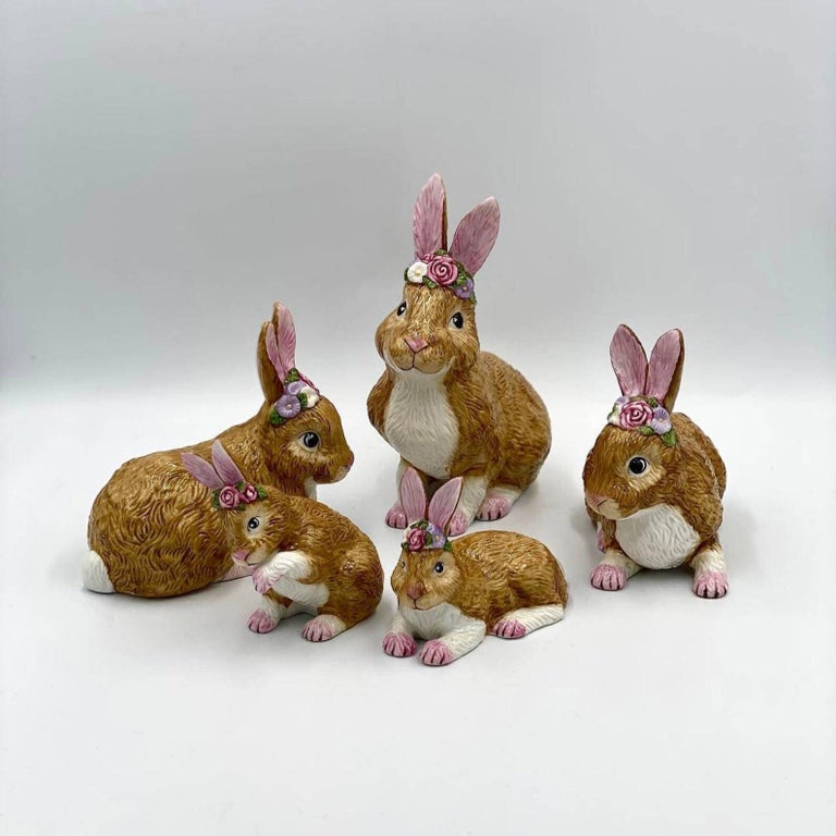 Vintage Figurines Villeroy and Boch Bunny Rabbits Easter Bunnies ...