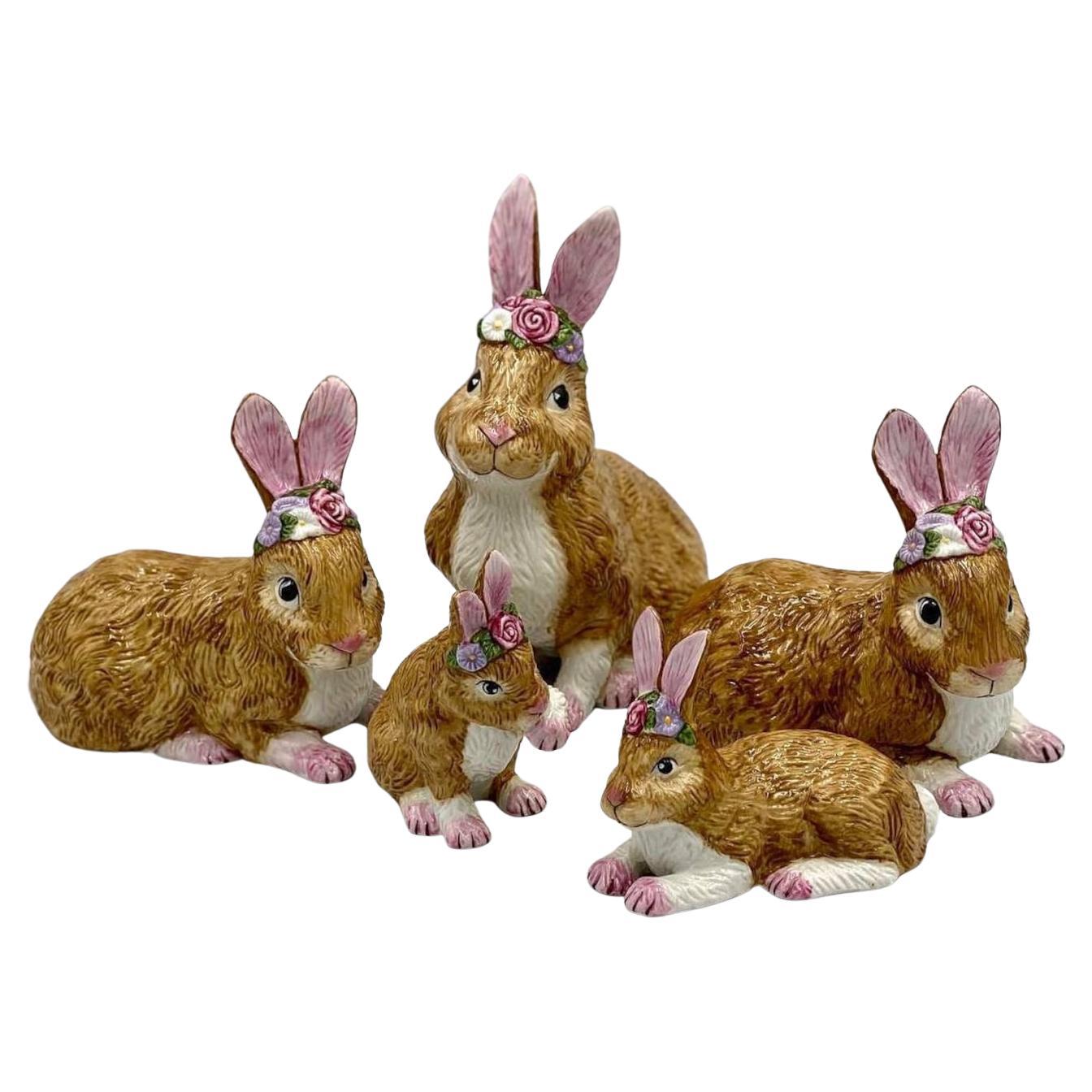 Vintage Figurines Villeroy & Boch Bunny Rabbits  Easter Bunnies Villeroy