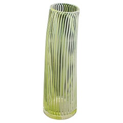 Vaso Filigrana vintage, Italian Art Glass, Murano Posy Sleeve, metà secolo, 1950