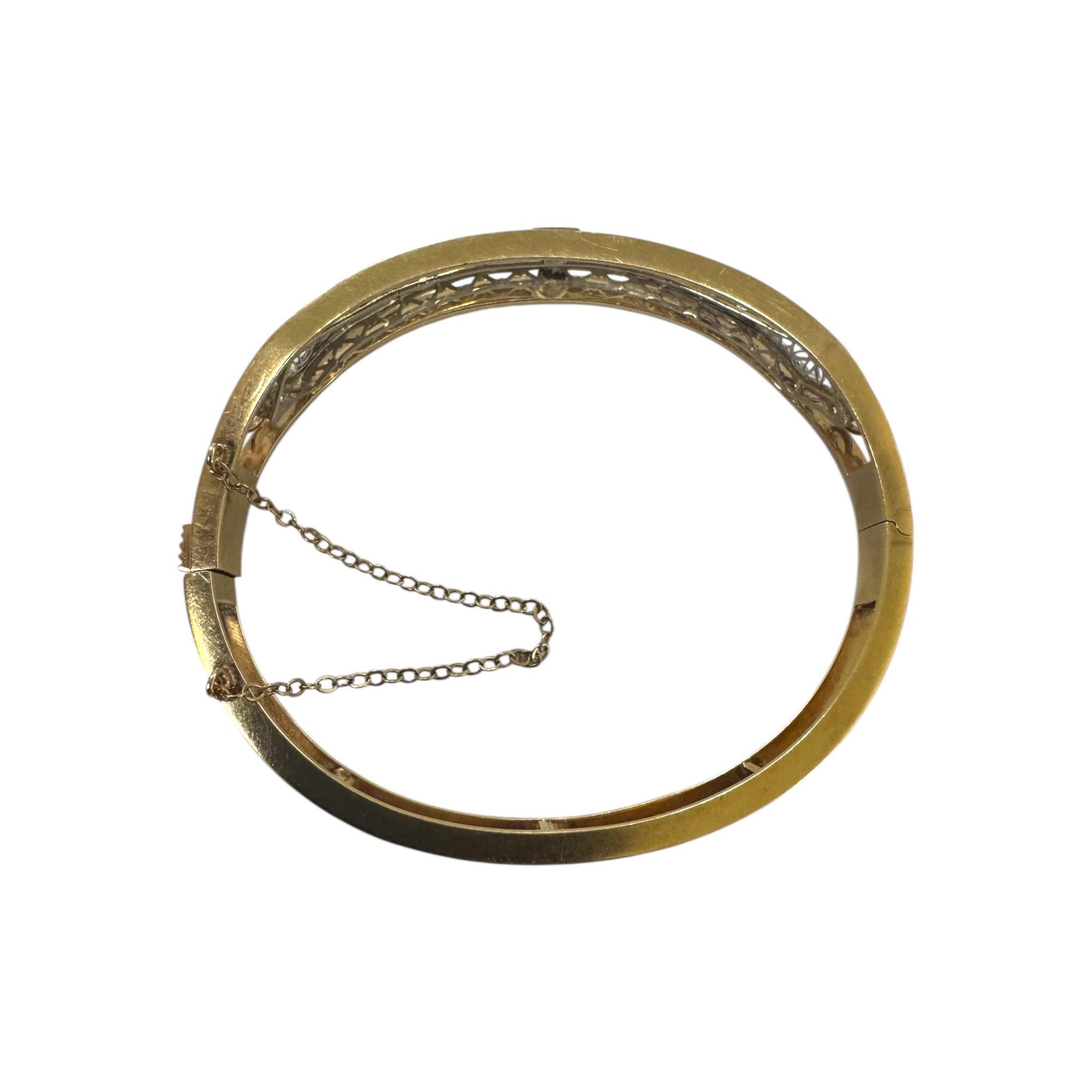 Filigraner Brosche Conversion-Armreif, zweifarbig, Vintage im Angebot 2
