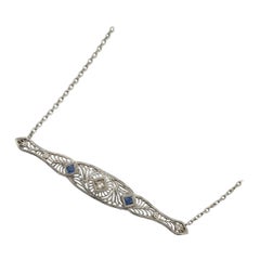 Vintage Filigree Brooch Conversion Necklace