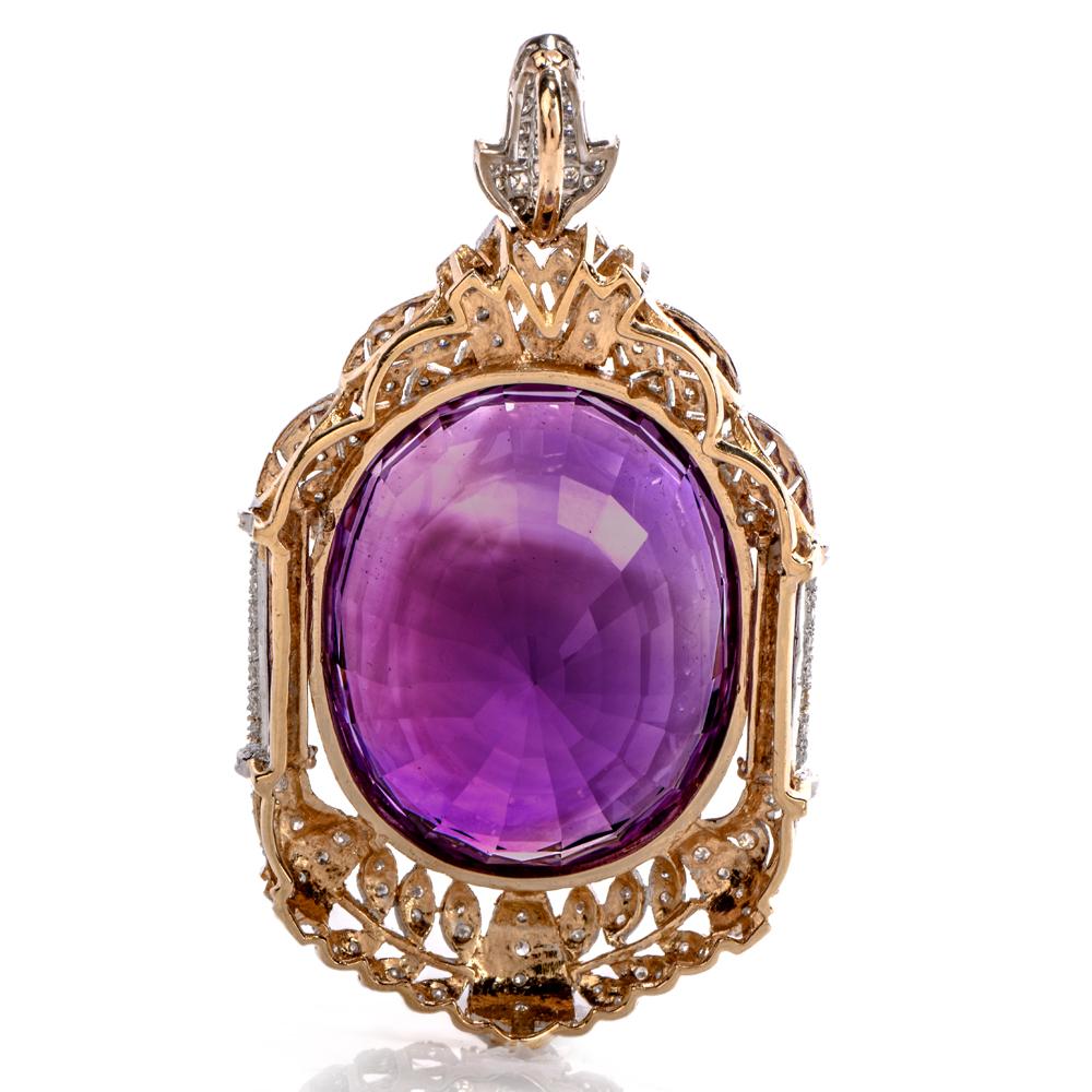 large amethyst pendant