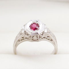 Vintage Filigree Ruby Ring