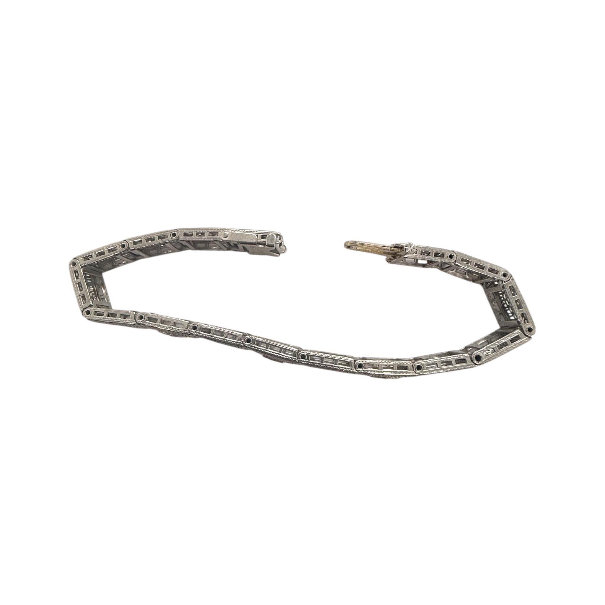 Bracelet vintage avec diamants en filigrane en vente 1