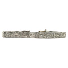Bracelet vintage avec diamants en filigrane