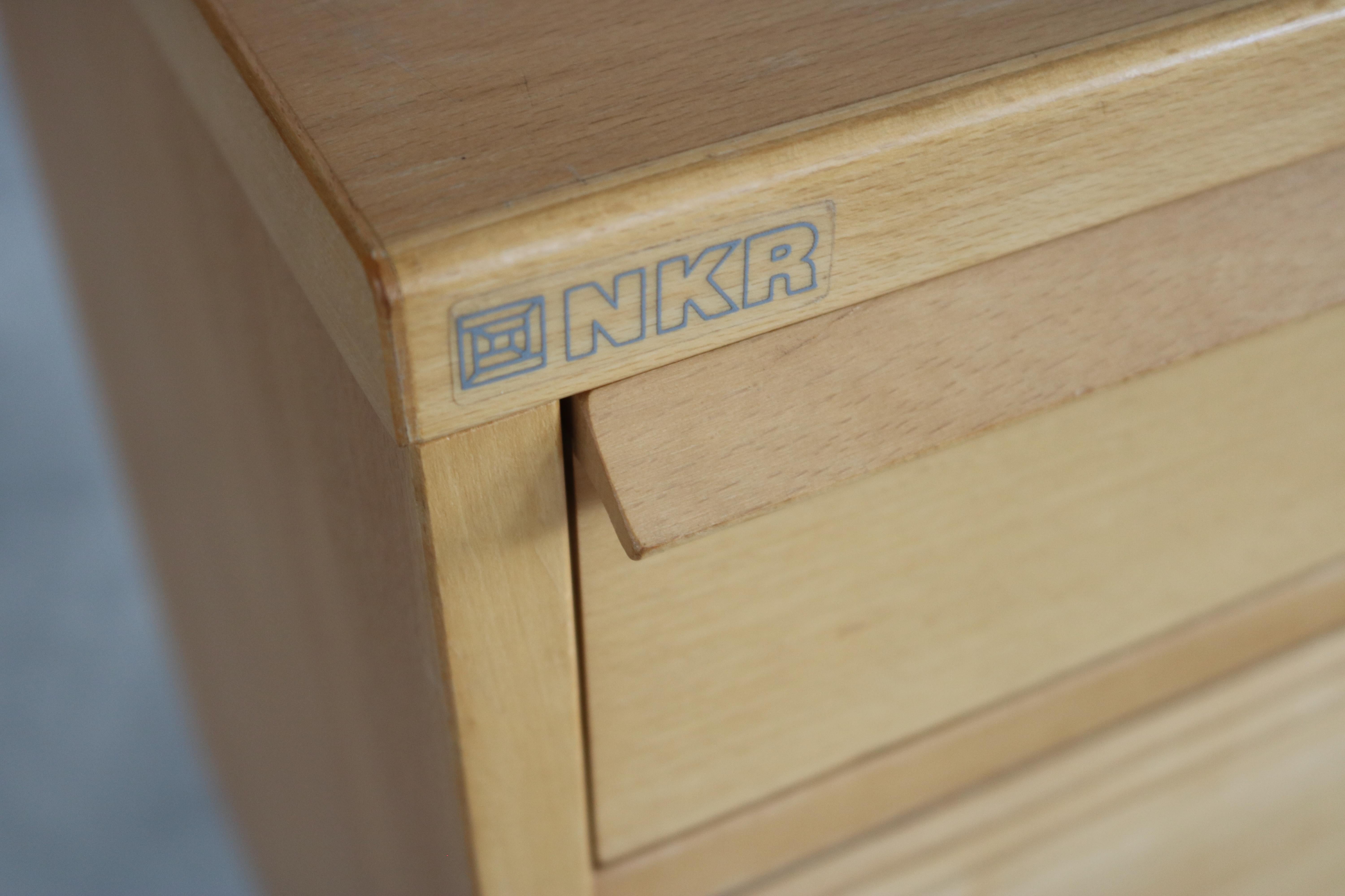 Metal vintage filing cabinet  cupboard  NKR  Sweden For Sale