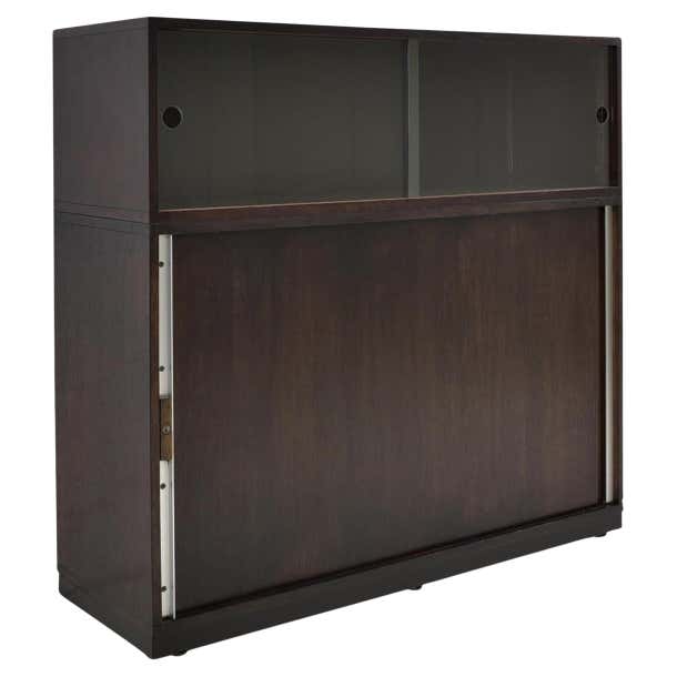 Vintage Filing Cabinet / Office Cabinet / Sliding Doors Showcase Office ...