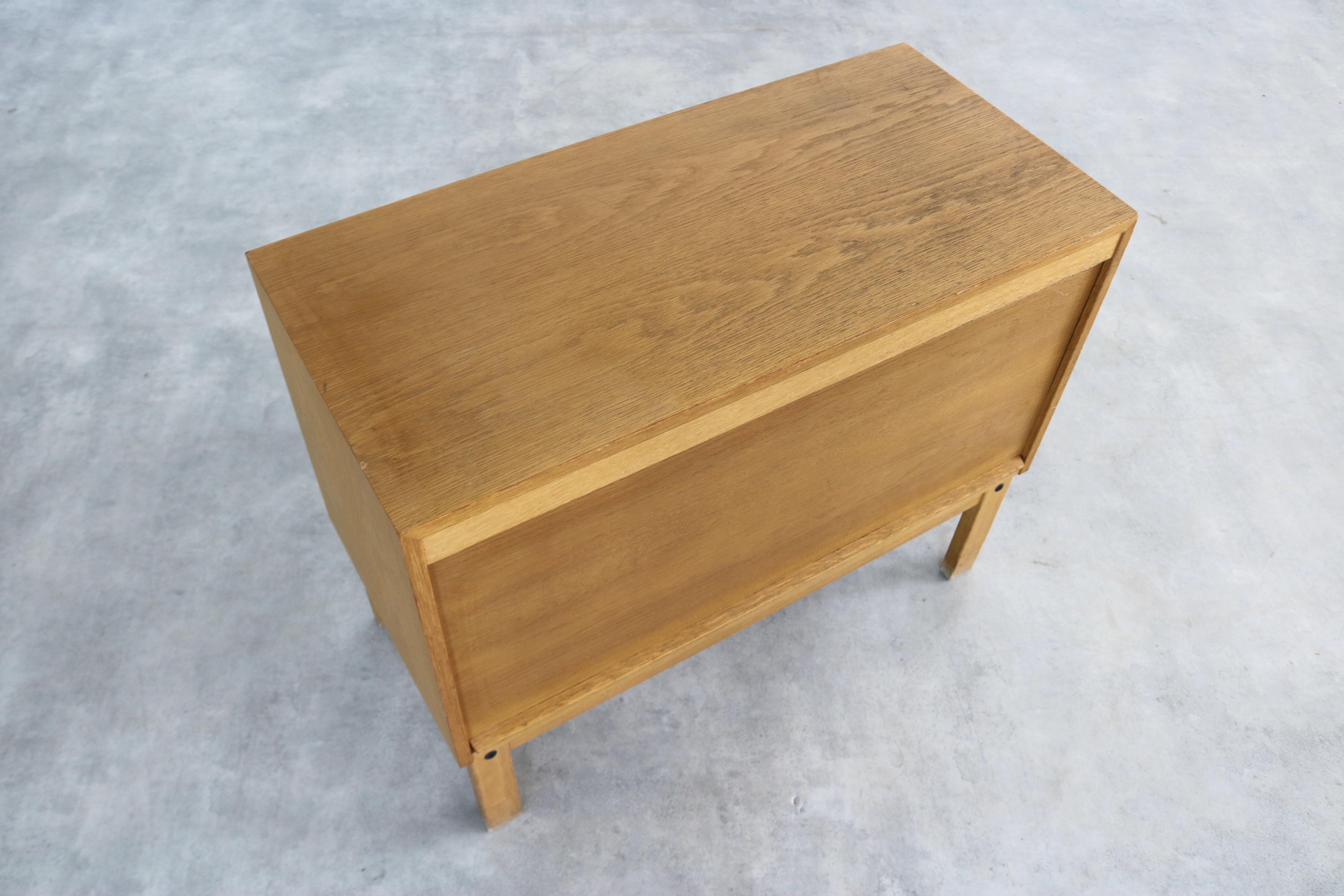 Oak vintage filing cabinet  sideboard  1960s  Swedish For Sale