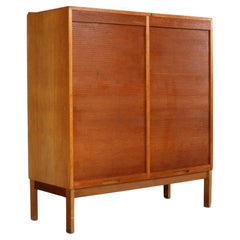 vintage filing cabinet  wall cupboard  teak  Sweden
