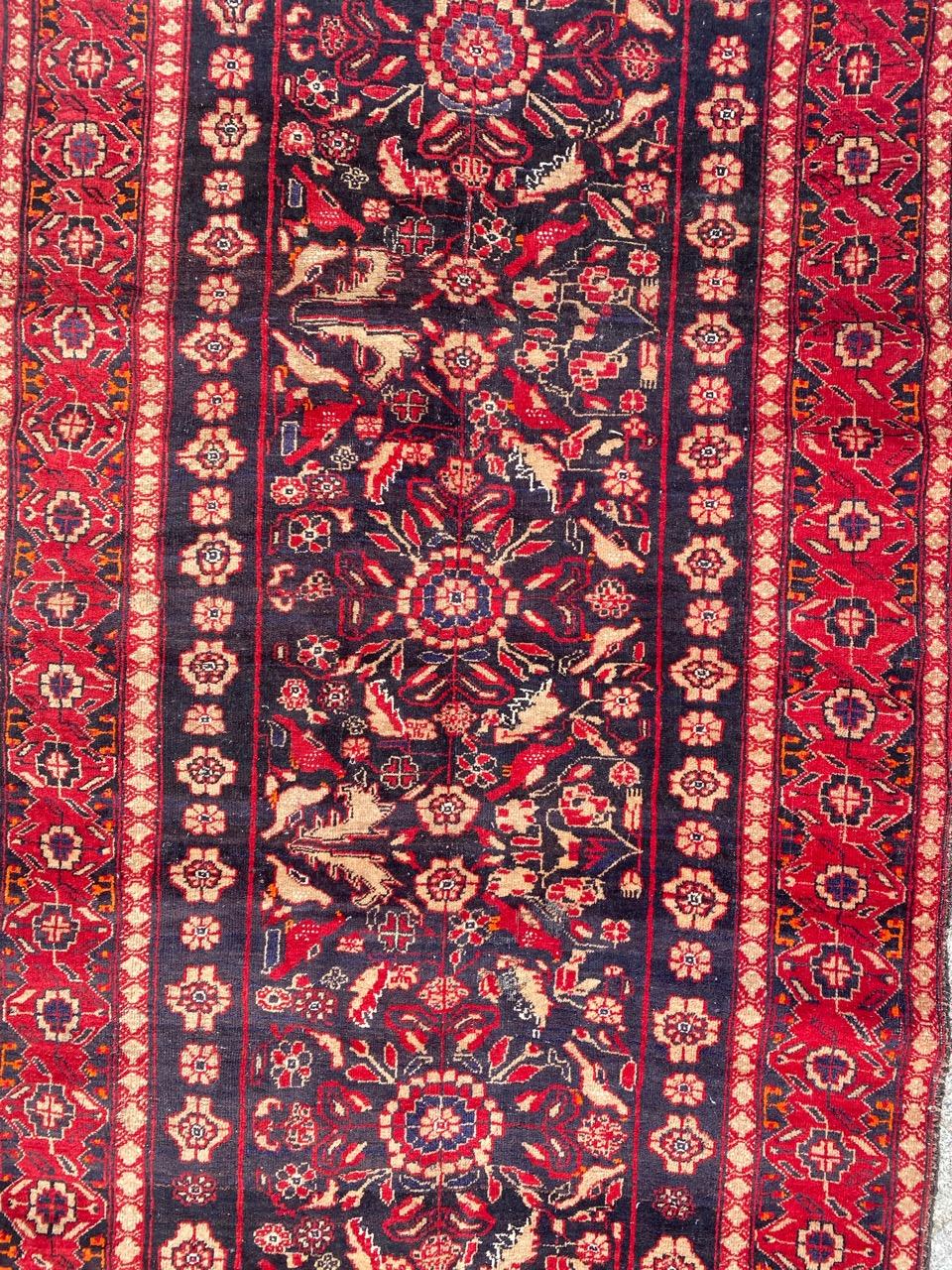 Schöne Mitte des Jahrhunderts Stammes afghanischen Teppich mit einem Stammes-Muster und schönen Farben, ganz und fein von Hand geknüpft mit Wolle Samt auf Wolle Grundlage.