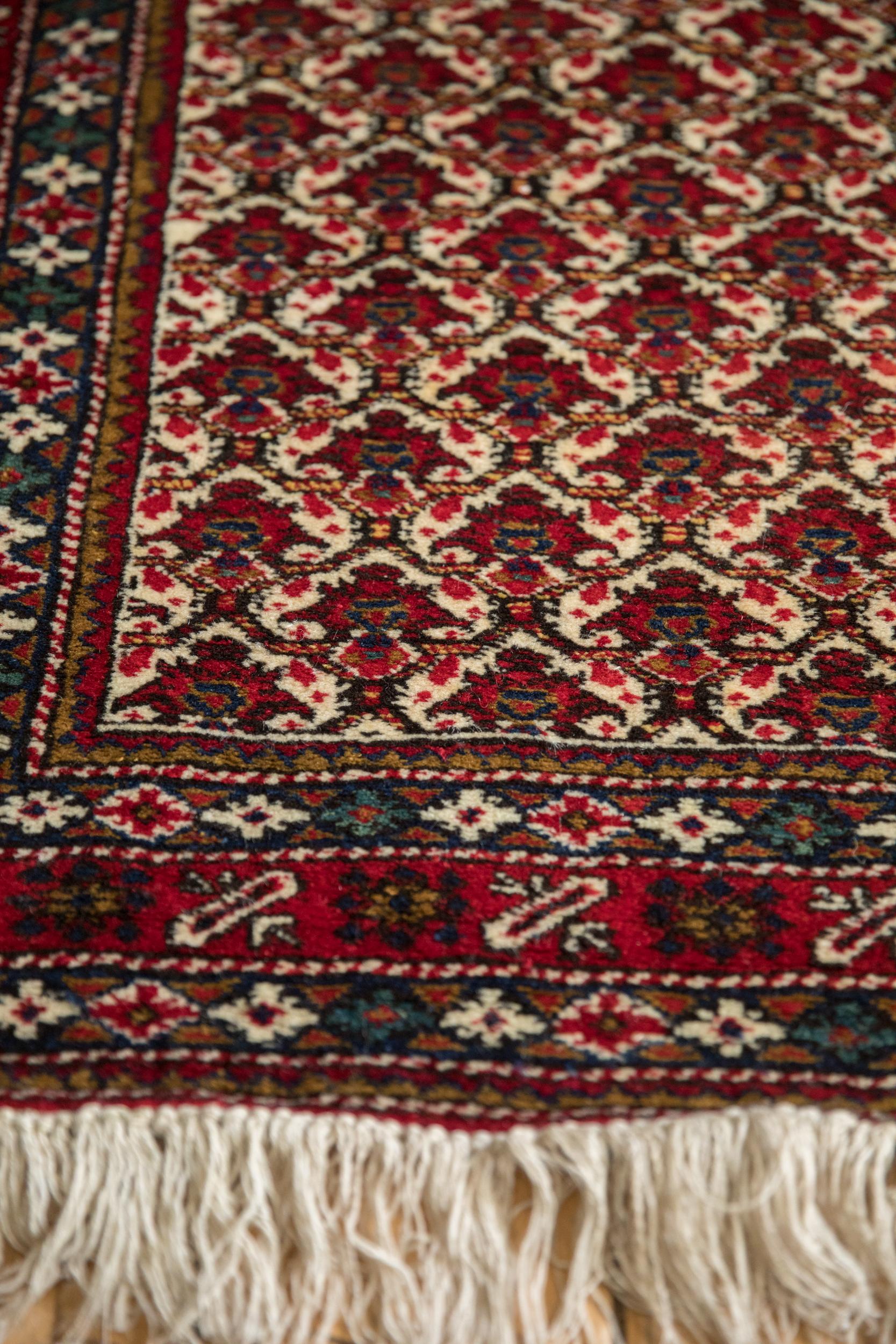 Hand-Knotted Vintage Fine Ardebil Rug Runner For Sale