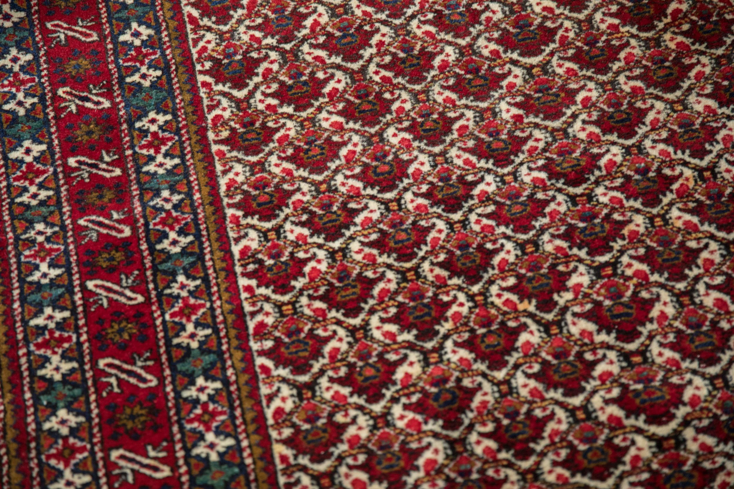 Wool Vintage Fine Ardebil Rug Runner For Sale