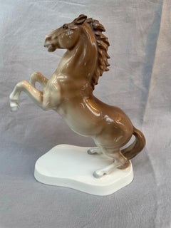 Vintage Fine Bone Noritake Horse Figurine- Brown