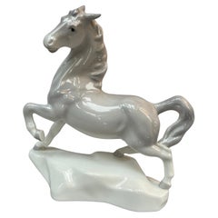 Vintage Figurine Cheval Noritake en os fin - Blanc